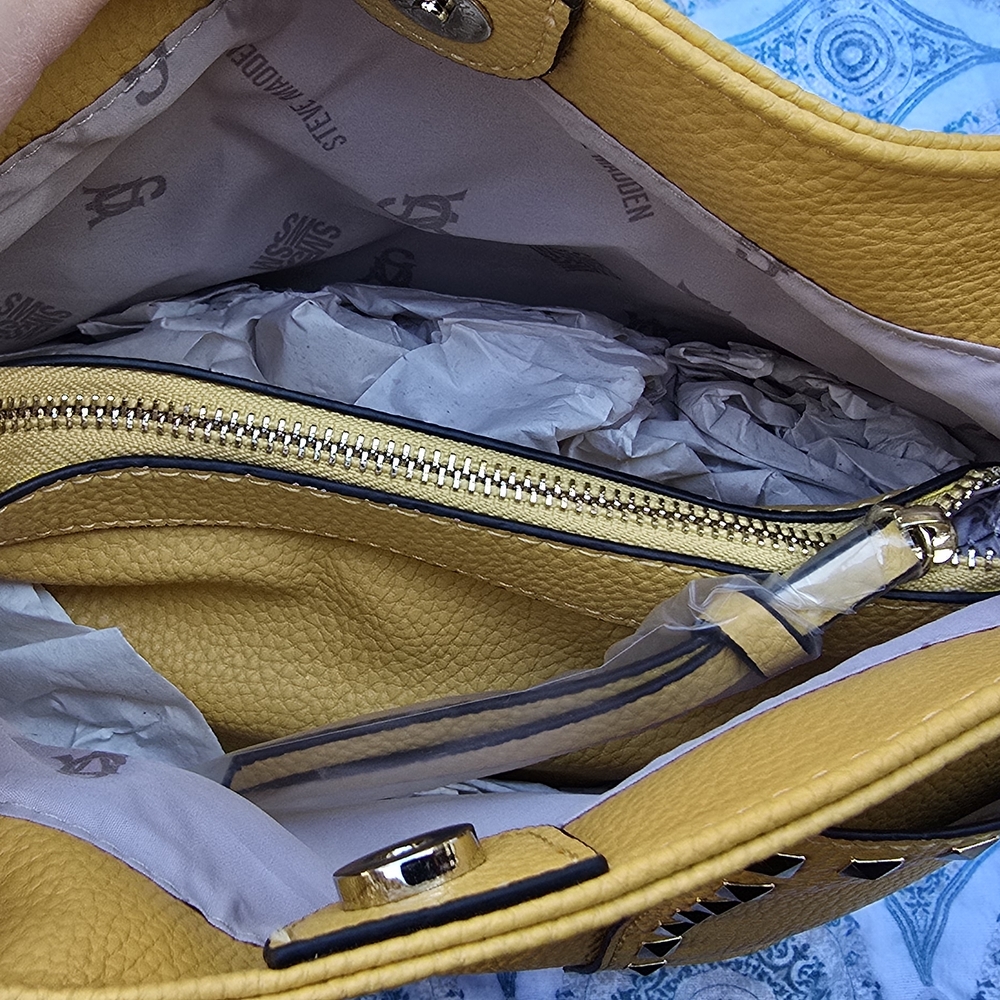Steve Madden Yellow Studded Women's Bag - Picture 5 of 6